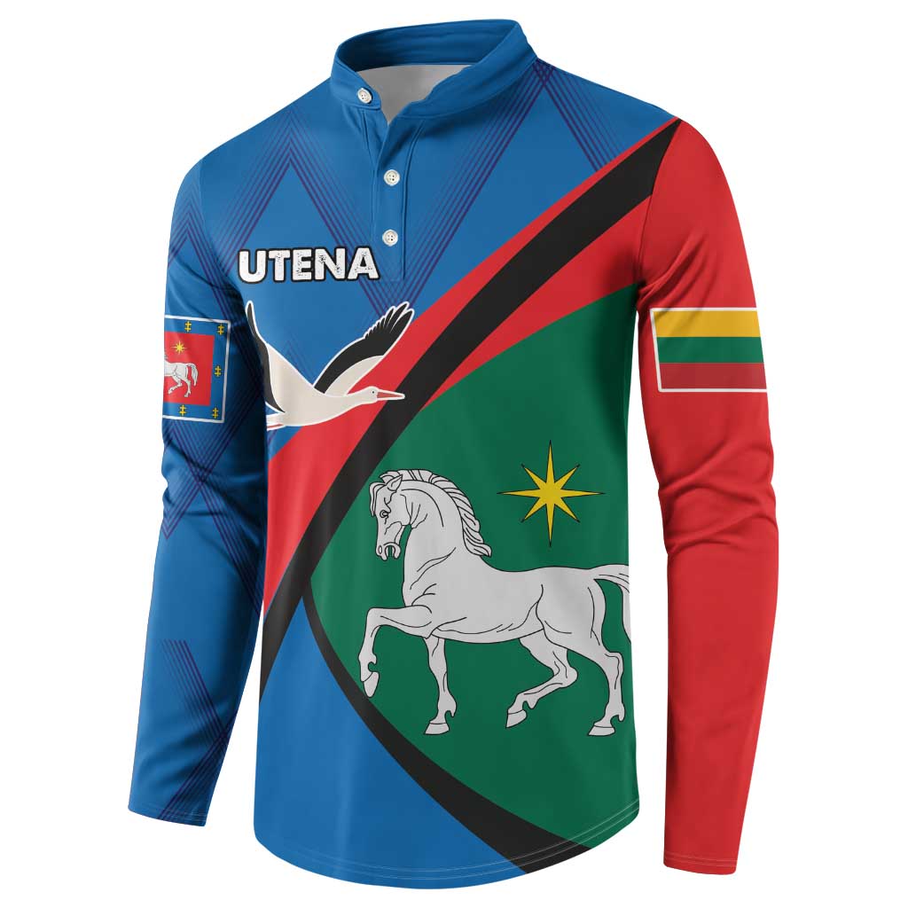 Lithuania Utena County Button Sweatshirt Utenos Apskritis