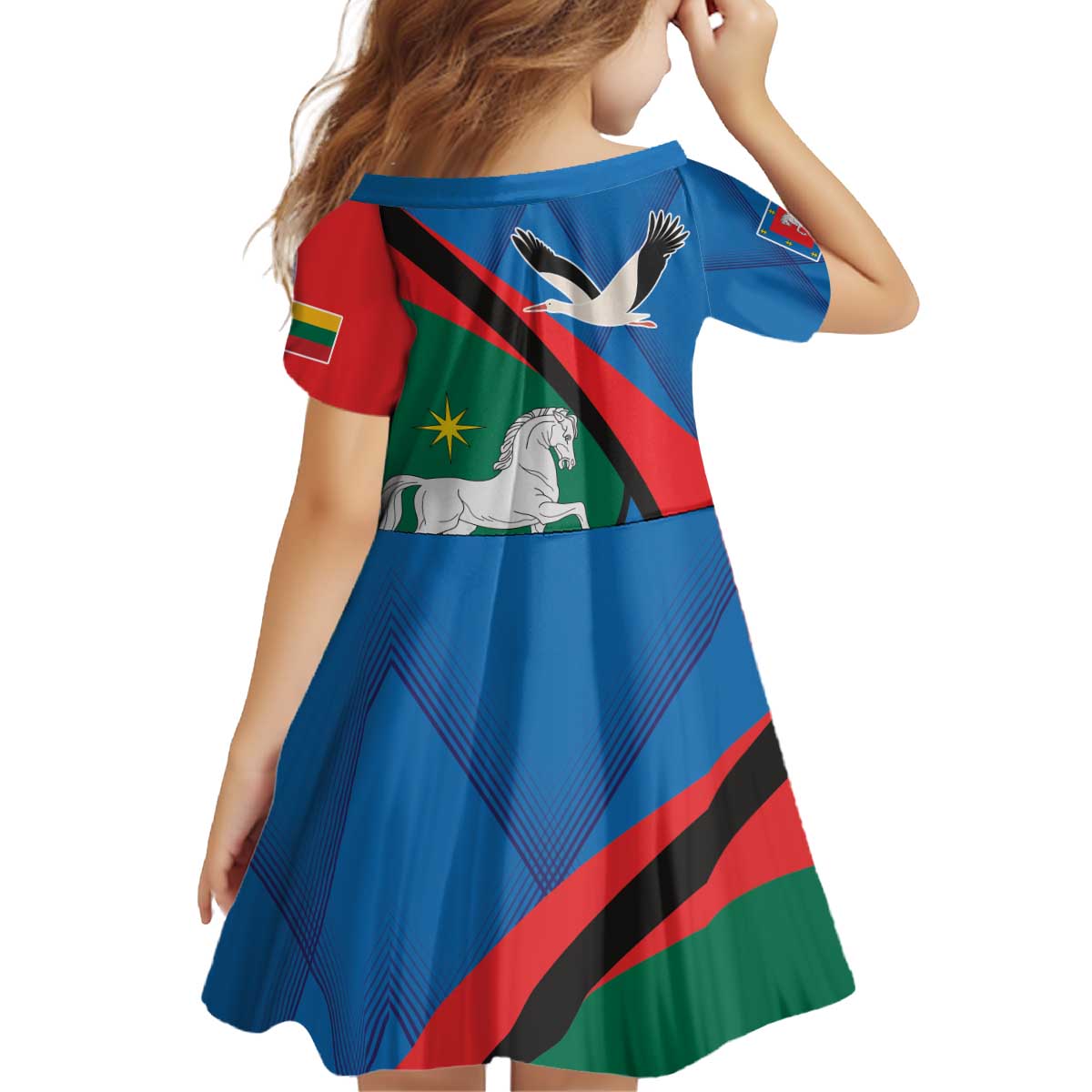 Lithuania Utena County Kid Short Sleeve Dress Utenos Apskritis