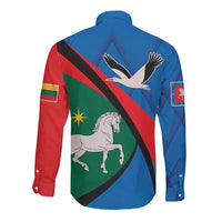Lithuania Utena County Long Sleeve Button Shirt Utenos Apskritis