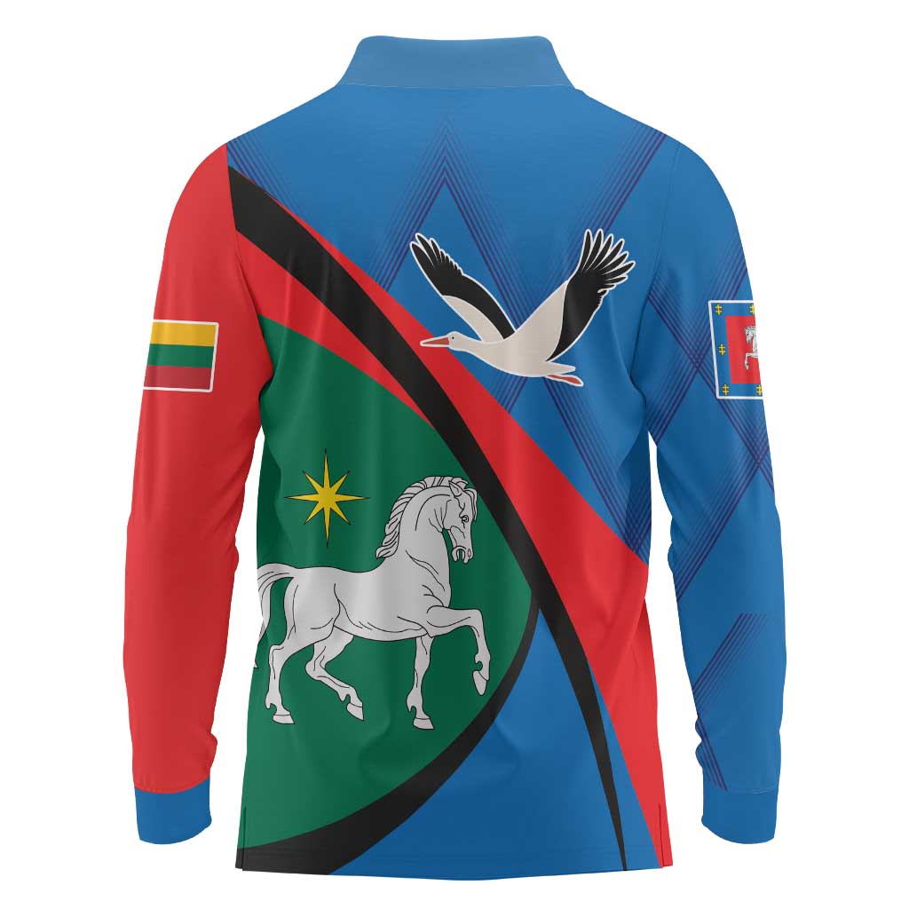 Lithuania Utena County Long Sleeve Polo Shirt Utenos Apskritis