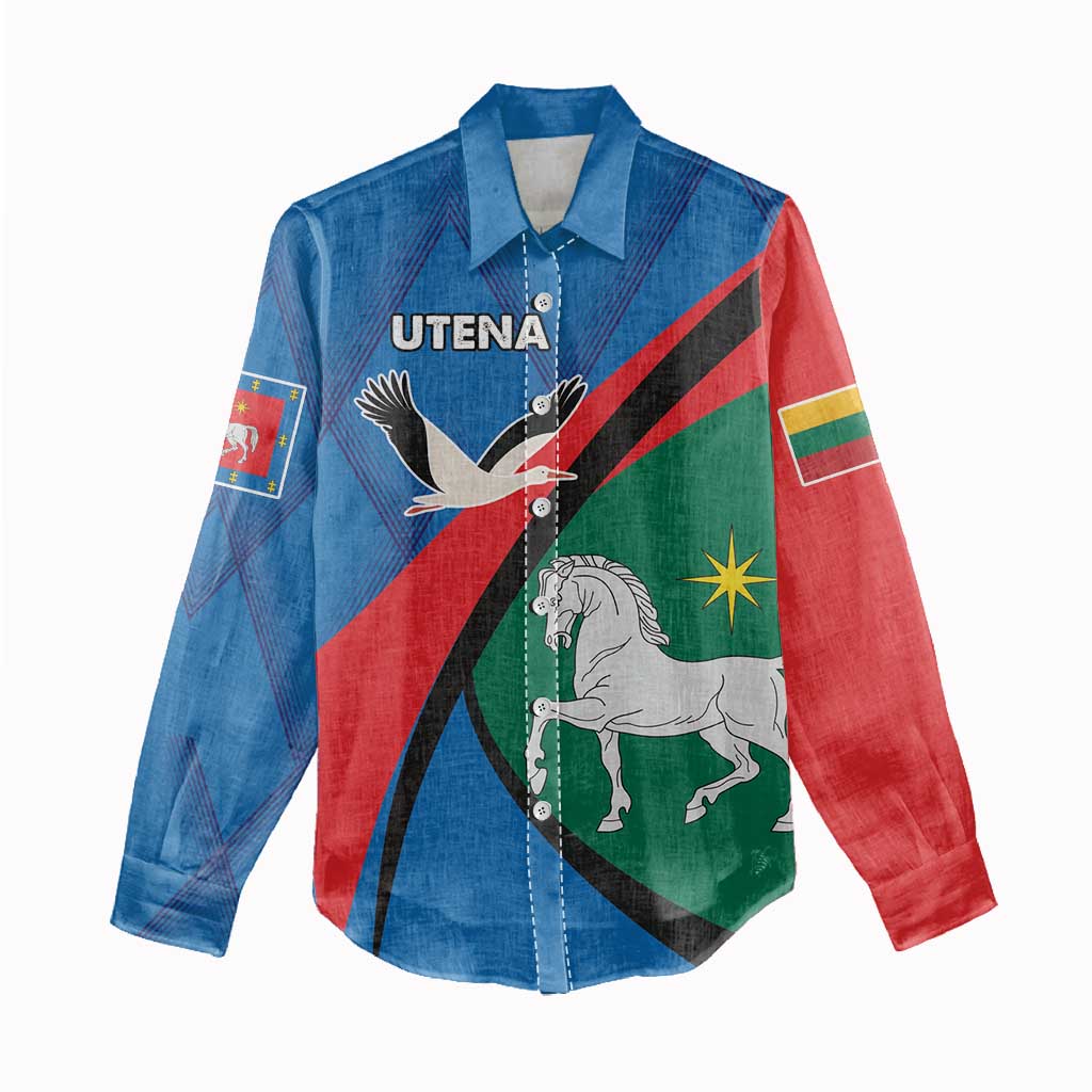 Lithuania Utena County Women Casual Shirt Utenos Apskritis LT17 - Wonder Print Shop