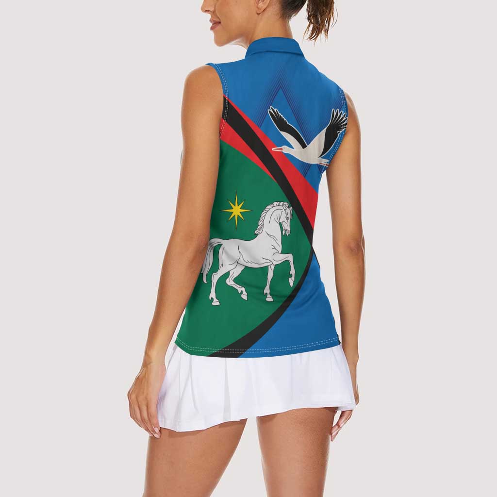 Lithuania Utena County Women Sleeveless Polo Shirt Utenos Apskritis LT17 - Wonder Print Shop