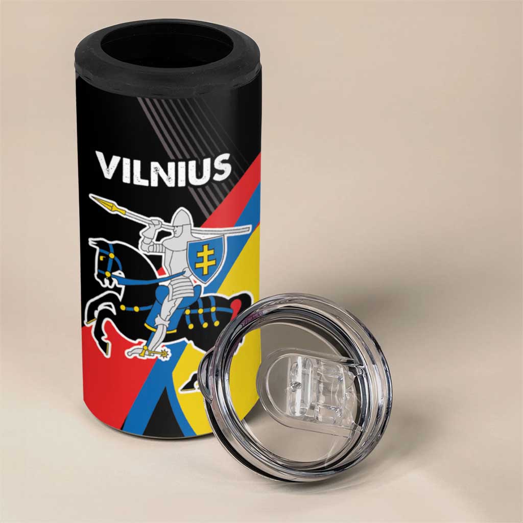 Lithuania Vilnius County 4 in 1 Can Cooler Tumbler Vilniaus Apskritis