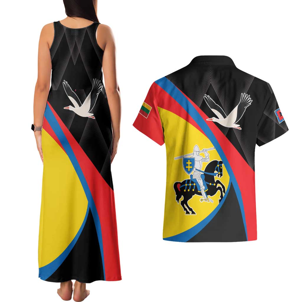 Lithuania Vilnius County Couples Matching Tank Maxi Dress and Hawaiian Shirt Vilniaus Apskritis