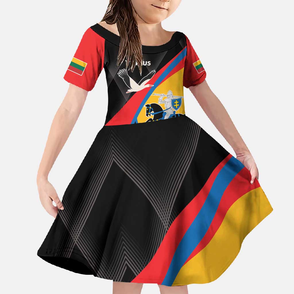 Lithuania Vilnius County Family Matching Off Shoulder Maxi Dress and Hawaiian Shirt Vilniaus Apskritis