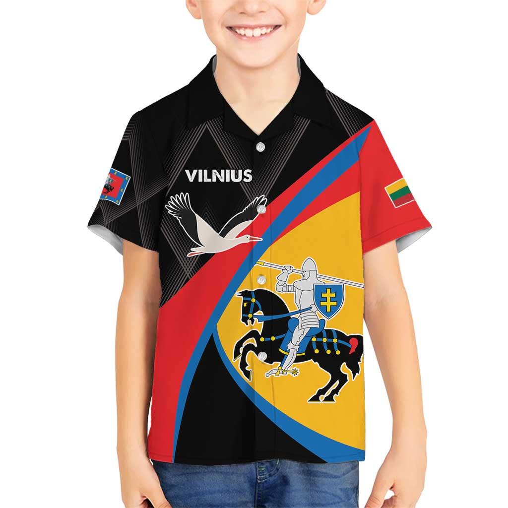 Lithuania Vilnius County Family Matching Off Shoulder Maxi Dress and Hawaiian Shirt Vilniaus Apskritis