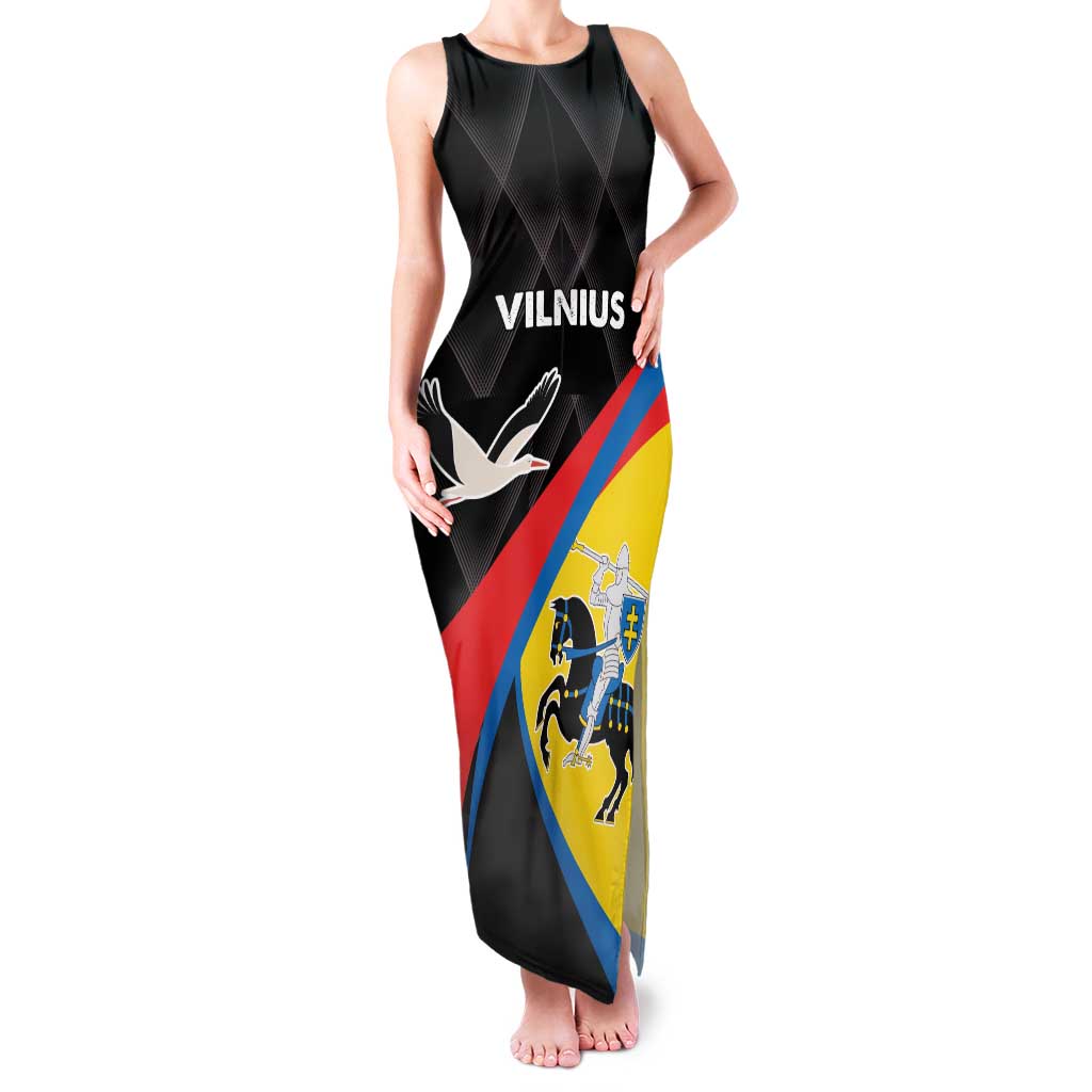 Lithuania Vilnius County Family Matching Tank Maxi Dress and Hawaiian Shirt Vilniaus Apskritis