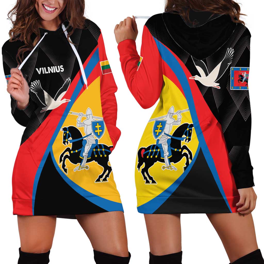 Lithuania Vilnius County Hoodie Dress Vilniaus Apskritis
