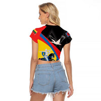 Lithuania Vilnius County Raglan Cropped T Shirt Vilniaus Apskritis LT17 - Wonder Print Shop