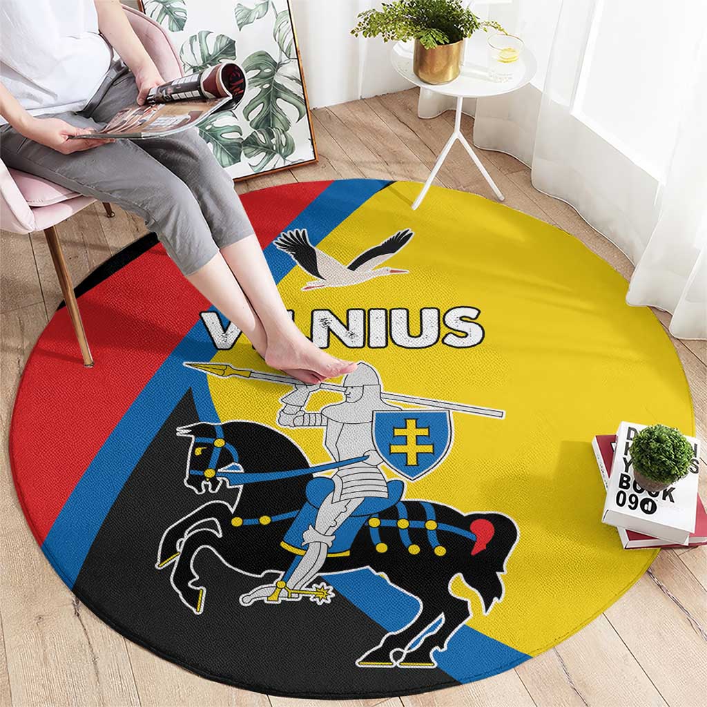 Lithuania Vilnius County Round Carpet Vilniaus Apskritis LT17 - Wonder Print Shop