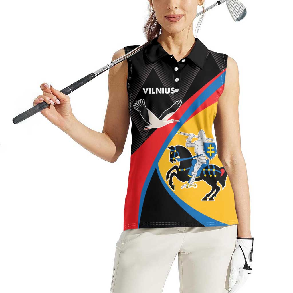 Lithuania Vilnius County Women Sleeveless Polo Shirt Vilniaus Apskritis LT17 - Wonder Print Shop