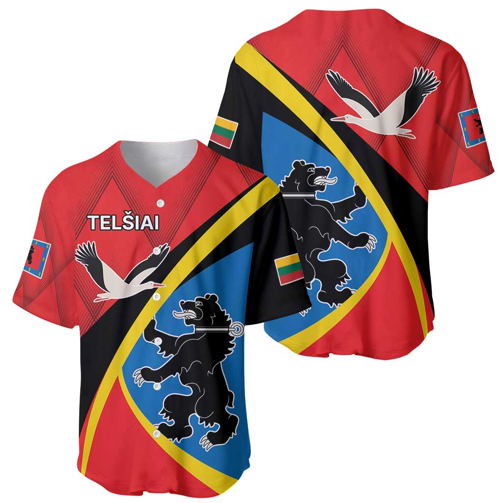 Lithuania Telsiai County Baseball Jersey Telsiu Apskritis