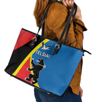 Lithuania Telsiai County Leather Tote Bag Telsiu Apskritis