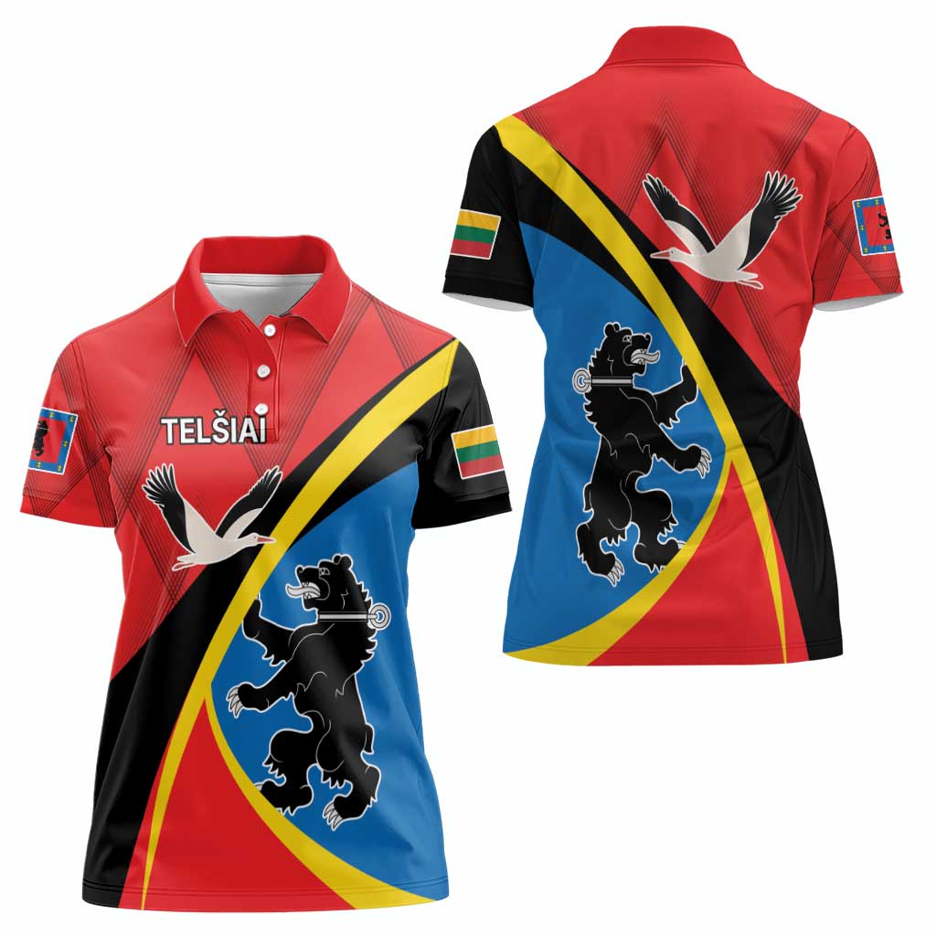 Lithuania Telsiai County Women Polo Shirt Telsiu Apskritis LT17 - Wonder Print Shop