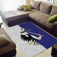 Personalized Ireland Connacht Black Eagle and Armed hand Area Rug Connachta Flag Style with Celtic Patern