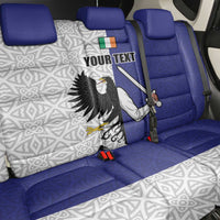 Personalized Ireland Connacht Black Eagle and Armed hand Back Car Seat Cover Connachta Flag Style with Celtic Patern