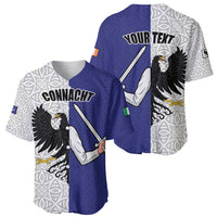 Personalized Ireland Connacht Black Eagle and Armed hand Baseball Jersey Connachta Flag Style with Celtic Patern