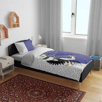 Personalized Ireland Connacht Black Eagle and Armed hand Bedding Set Connachta Flag Style with Celtic Patern