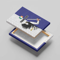 Personalized Ireland Connacht Black Eagle and Armed hand Canvas Wall Art Connachta Flag Style with Celtic Patern