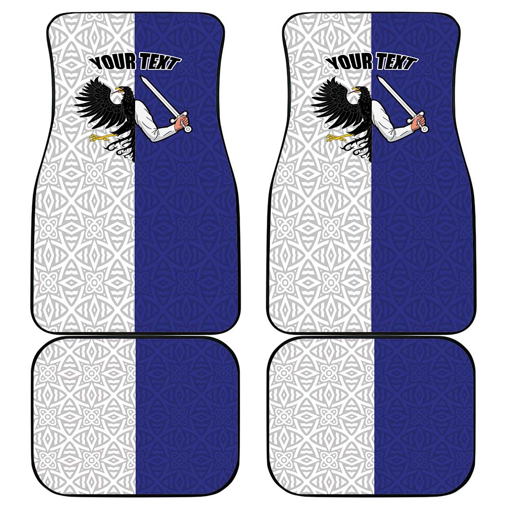 Personalized Ireland Connacht Black Eagle and Armed hand Car Mats Connachta Flag Style with Celtic Patern