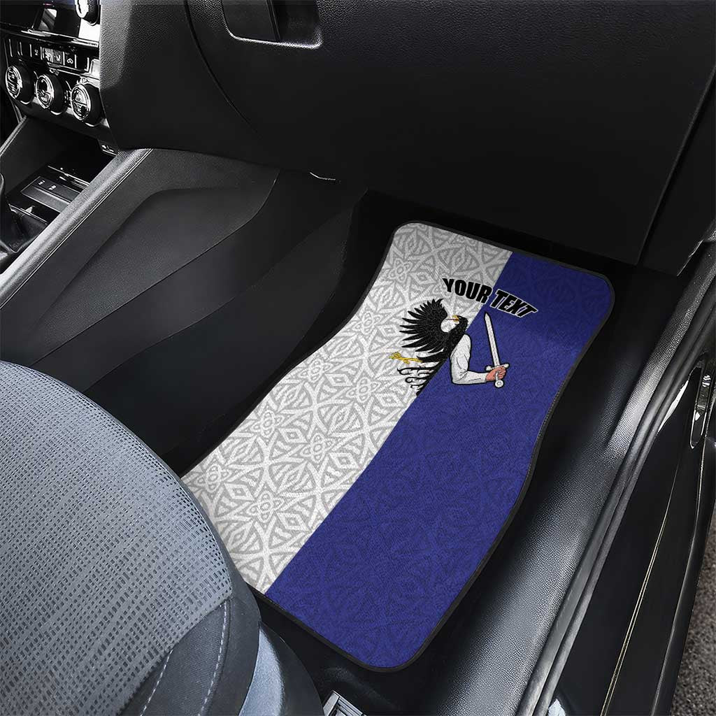 Personalized Ireland Connacht Black Eagle and Armed hand Car Mats Connachta Flag Style with Celtic Patern