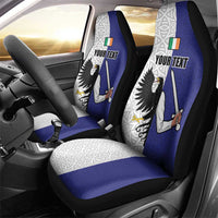 Personalized Ireland Connacht Black Eagle and Armed hand Car Seat Cover Connachta Flag Style with Celtic Patern