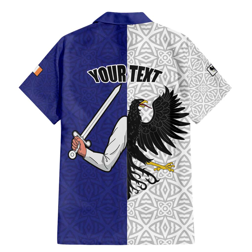 Personalized Ireland Connacht Black Eagle and Armed hand Family Matching Mermaid Dress and Hawaiian Shirt Connachta Flag Style with Celtic Patern