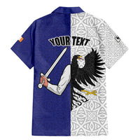 Personalized Ireland Connacht Black Eagle and Armed hand Family Matching Mermaid Dress and Hawaiian Shirt Connachta Flag Style with Celtic Patern