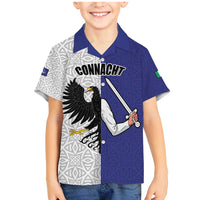 Personalized Ireland Connacht Black Eagle and Armed hand Family Matching Mermaid Dress and Hawaiian Shirt Connachta Flag Style with Celtic Patern