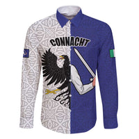 Personalized Ireland Connacht Black Eagle and Armed hand Family Matching Summer Maxi Dress and Hawaiian Shirt Connachta Flag Style with Celtic Patern