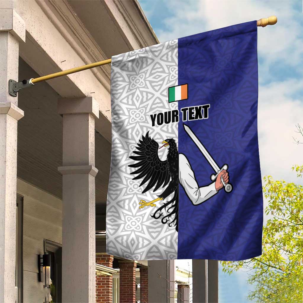 Personalized Ireland Connacht Black Eagle and Armed hand Garden Flag Connachta Flag Style with Celtic Patern