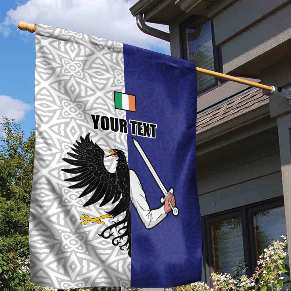 Personalized Ireland Connacht Black Eagle and Armed hand Garden Flag Connachta Flag Style with Celtic Patern
