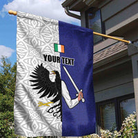 Personalized Ireland Connacht Black Eagle and Armed hand Garden Flag Connachta Flag Style with Celtic Patern