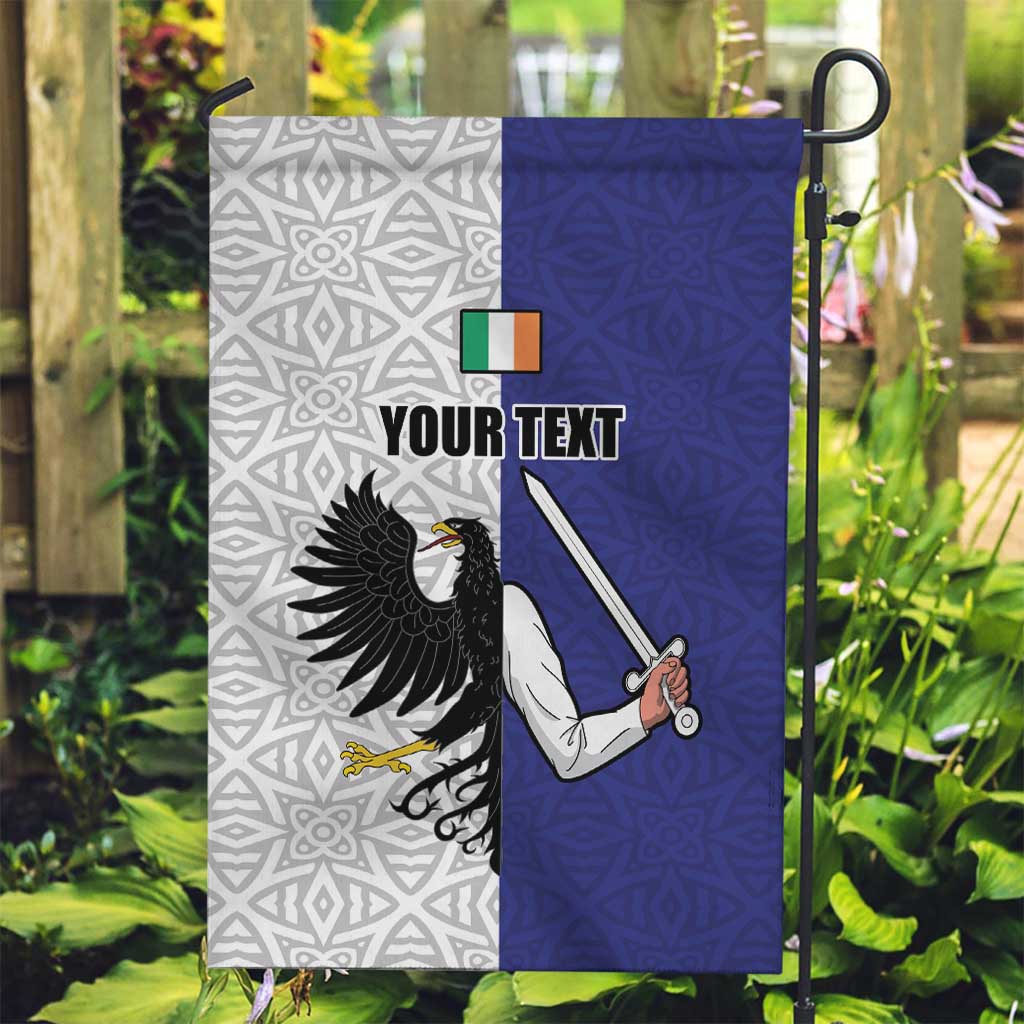 Personalized Ireland Connacht Black Eagle and Armed hand Garden Flag Connachta Flag Style with Celtic Patern