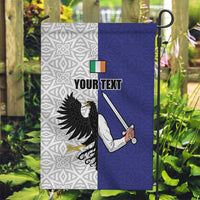 Personalized Ireland Connacht Black Eagle and Armed hand Garden Flag Connachta Flag Style with Celtic Patern