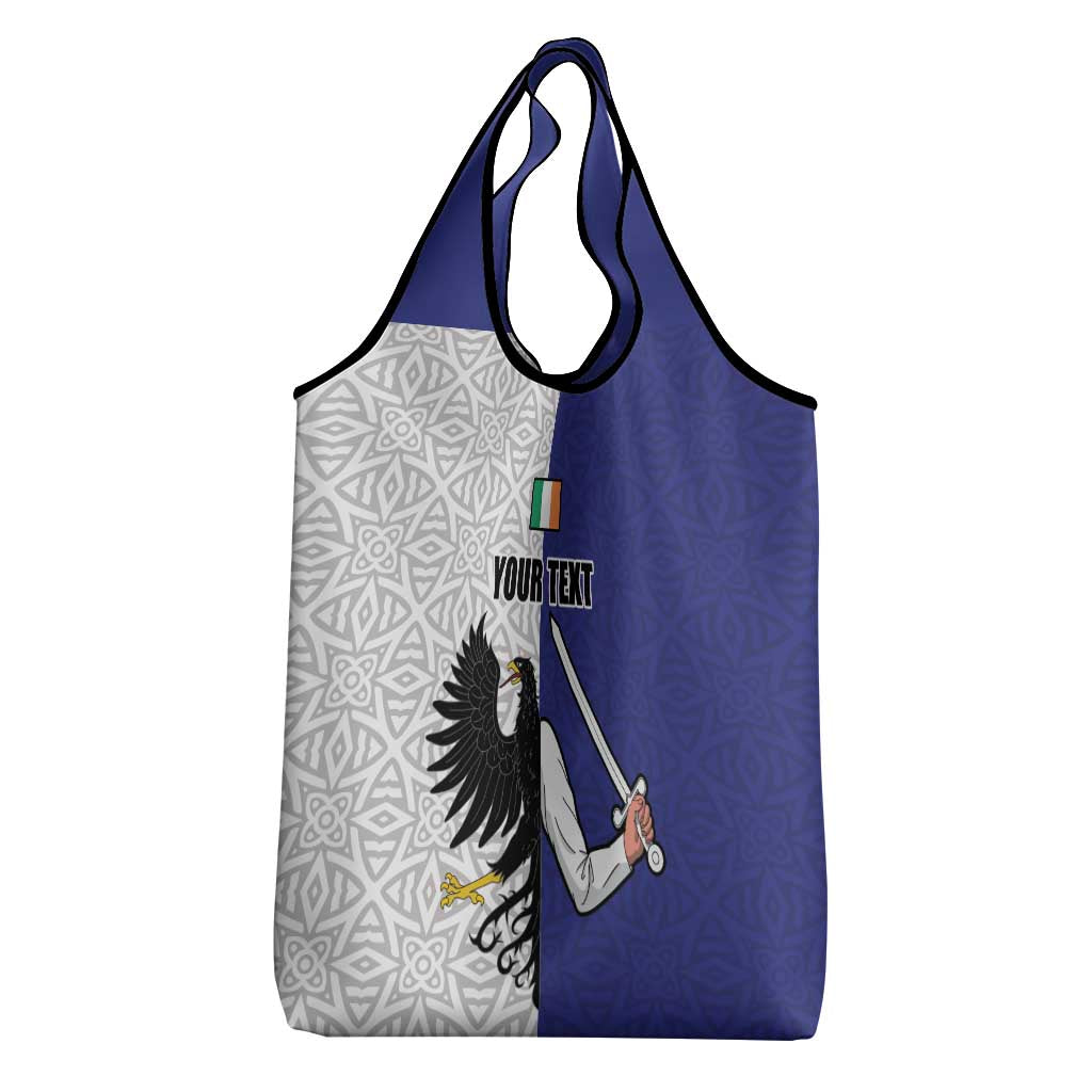 Personalized Ireland Connacht Black Eagle and Armed hand Grocery Bag Connachta Flag Style with Celtic Patern