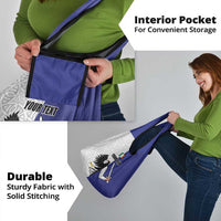 Personalized Ireland Connacht Black Eagle and Armed hand Grocery Bag Connachta Flag Style with Celtic Patern