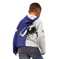Personalized Ireland Connacht Black Eagle and Armed hand Kid Hoodie Connachta Flag Style with Celtic Patern