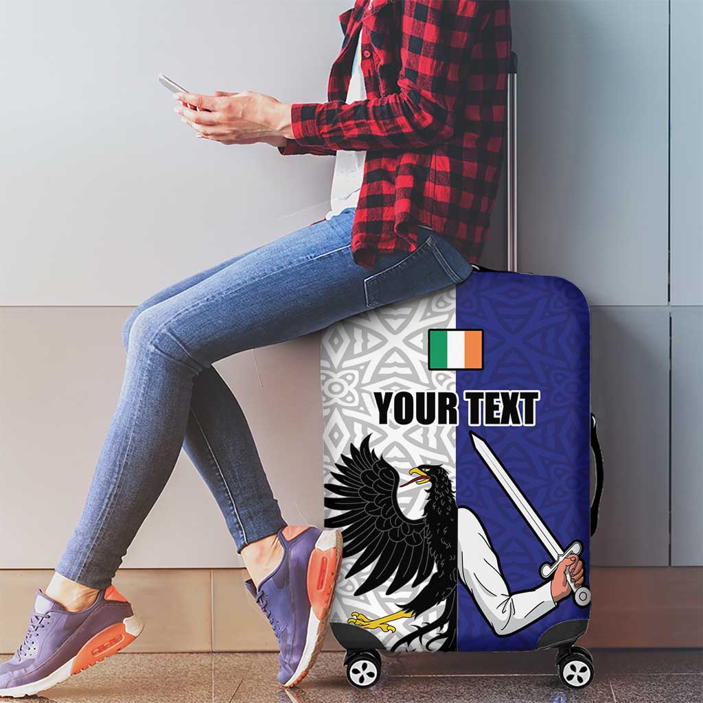 Personalized Ireland Connacht Black Eagle and Armed hand Luggage Cover Connachta Flag Style with Celtic Patern