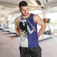 Personalized Ireland Connacht Black Eagle and Armed hand Men Tank Top Connachta Flag Style with Celtic Patern