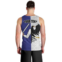 Personalized Ireland Connacht Black Eagle and Armed hand Men Tank Top Connachta Flag Style with Celtic Patern