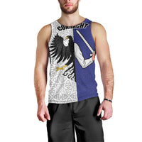 Personalized Ireland Connacht Black Eagle and Armed hand Men Tank Top Connachta Flag Style with Celtic Patern