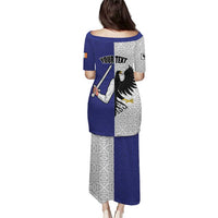 Personalized Ireland Connacht Black Eagle and Armed hand Puletasi Connachta Flag Style with Celtic Patern