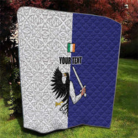 Personalized Ireland Connacht Black Eagle and Armed hand Quilt Connachta Flag Style with Celtic Patern
