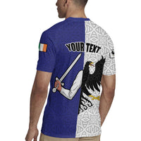Personalized Ireland Connacht Black Eagle and Armed hand Rugby Jersey Connachta Flag Style with Celtic Patern