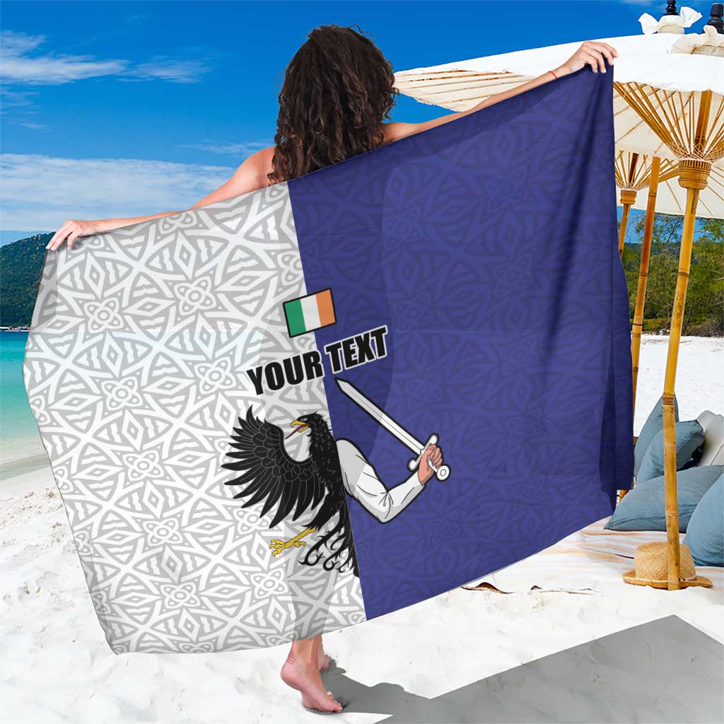 Personalized Ireland Connacht Black Eagle and Armed hand Sarong Connachta Flag Style with Celtic Patern