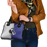 Personalized Ireland Connacht Black Eagle and Armed hand Shoulder Handbag Connachta Flag Style with Celtic Patern