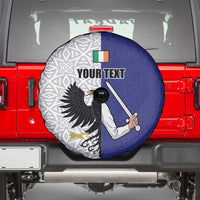 Personalized Ireland Connacht Black Eagle and Armed hand Spare Tire Cover Connachta Flag Style with Celtic Patern