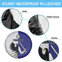 Personalized Ireland Connacht Black Eagle and Armed hand Spare Tire Cover Connachta Flag Style with Celtic Patern