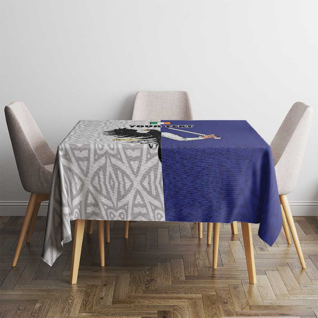 Personalized Ireland Connacht Black Eagle and Armed hand Tablecloth Connachta Flag Style with Celtic Patern